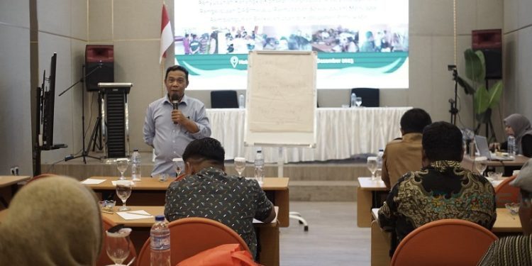 Lokakarya Penyusunan Kerangka Konsep IAD, pengelolaan DAS melalui Perhutanan Sosial dalam mencapai Pembangunan Berkelanjutan di Kabupaten Pohuwato, berlangsung di Yulia Hotel, Kota Gorontalo, Selasa (5/12/2023)