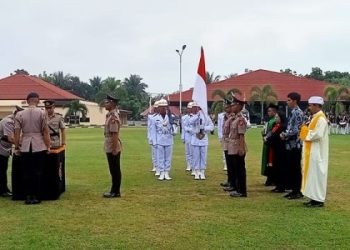 Pengambilan sumpah jabatan Bintara SPN Polda Gorontalo, Kamis (21/12/2023). Foto Sari/gopos)