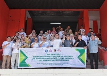 TPID Pohuwato bersama KPw BI Gorontalo dan TPID Provinsi Gorontalo melakukan Studi Banding di Perusahaan Daerah Pasar Manado, Rabu (6/12/2023). (Istimewa)