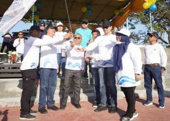 kegiatan pencanangan Hari Bakti PUPR ke 78, Jumat (01/12/2023) di Lapangan Kecamatan Dumbo Raya