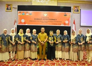 Cerdas Berinternet menjadi tema yang diangkat Dharma Wanita Persatuan (DWP) Kota Gorontalo dalam pelatihan yang digelar di Hotel GrandQ