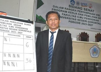 Prof. Dr. Arwildayanto, M.Pd kembali terpilih sebagai Dekan FIP UNG setelah meraih suara terbanyak pada pemilihan Dekan FIP (dok. UNG)