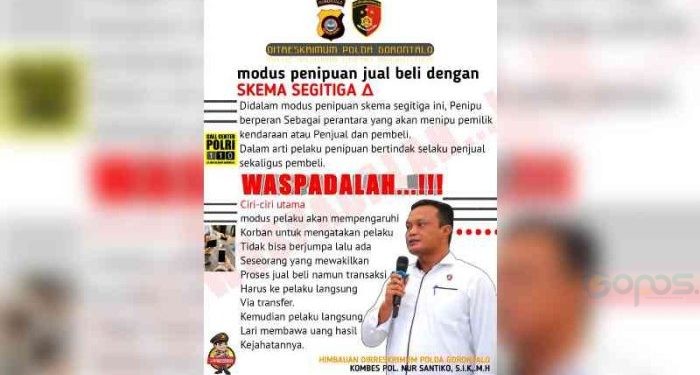 Direktur Reserse Kriminal Umum Polda Gorontalo Kombes Pol. Nur Santiko.