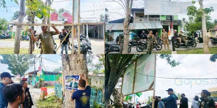 Bawaslu Tertibkan Baliho “Nakal” di Bone Bolango