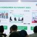 Acara Public Expose Sedekah Konsumen Alfamart yang diselenggarakan di Gedung BAZNAS RI, Jakarta, Senin (22/1/2024).
