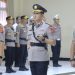 Serah terima jabatan Kapolres Gorontalo, dan Kapolres Boalemo, yang berlangsung di Aula Titinepo Polda Gorontalo, Rabu (3/1/2024)