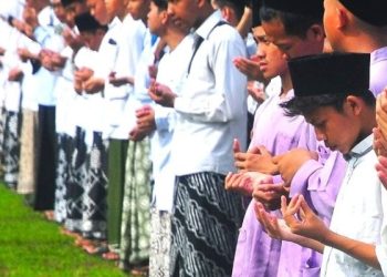 Ilustrasi santri berdoa.(istimewa)