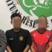 Empat terduga pelaku yang kedapatan membawa narkoba jenis sabu saat diamankan di Polres Pohuwato.