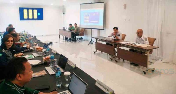 Wakil Wali Kota Gorontalo, Ryan Kono mengahdiri kegiatan Wawancara Penghargaan Jaminan Sosial Ketenagakerjaan (Paritrana Award Tahun 2023), Rabu (7/2/2024).