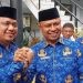 Wakil Bupati Gorontalo Hendra Hemeto dan Sekretaris Daerah Kabupaten Gorontalo Roni Sampir.