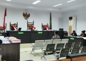 Saksi di Hadirkan Perusahaan Insiden Pengrusakan Camp PT Merdeka Copper Gold, Selasa 06/02/2024 (Istimewa)