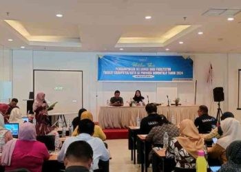 kegiatan Pendampingan Keluarga Bagi Fasilitator Tingkat Kabupaten/Kota Se-provinsi Gorontalo Tahun 2024 di Hotel Amaris, Kota Gorontalo, Ahad (18/2/2024).
