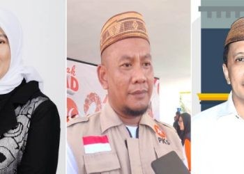 Dari kiri ke kanan: Kristina M. Udoki, Hamzah Idrus, Syamsir Dj Kiyai. Tiga politisi pendatang baru yang bakal duduk di DPRD Provinsi Gorontalo dari Dapil Gorontalo II.