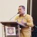 Ketua DPRD Provinsi Gorontalo, Paris RA Jusuf memberikan sambutan pada forum konsultasi publik rancangan RKPD Provinsi Gorontalo tahun 2025, Selasa (20/2/2024) (hms)