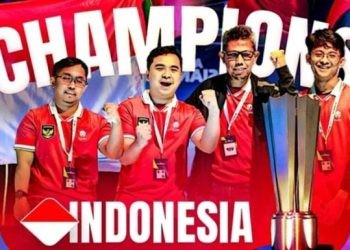 Timnas Indonesia juara eAsian Cup 2023 usai mengalahkan Jepang di final bersejarah di Virtuocity Arena Doha, Qatar, Senin (6/2/2024) dini hari WIB. [Dok. AFC]