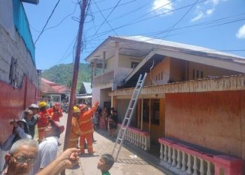 Sebuah rumah di Kelurahan Bugis Kota Gorontalo nyaris terbakar diduga karena korslet.