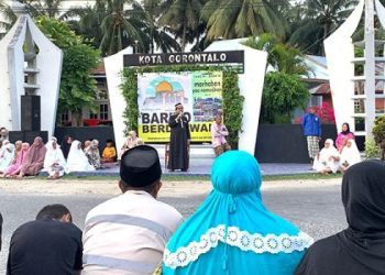 Suasana Barito Berdakwah yang berlangsung di Jl. Barito, Kecamatan Sipatana, Kota Gorontalo setiap Ramadan.(Jihan/gopos)