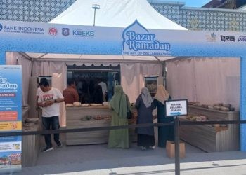 Stand Bazar Ramadan yang menyajikan berbagai aneka takjil dan olahan pangan. Bazar Ramadan berlangsung di Galeri UMKM Bank Indonesia Jl. Nani Wartabone (Eks Jl. Panjaitan) Kota Gorontalo