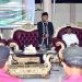 Bupati Pohuwato, Saipul Mbuinga, Memberikan Sambutan Prosesi Tanggeyamo, berlangsung di rumah jabatan Bupati Pohuwato, Minggu malam (10/3/2024). (F Humas Pemda Pohuwato)