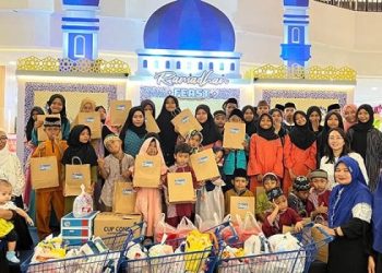 Keceriaan anak-anak panti asuhan dalam kegiatan CSR Citimall Bertajuk Berbagi Berkah Ramadan, Senin (25/3/2024)