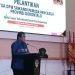 Wakil Ketua DPR RI, Rachmat Gobel memberi sambutan pada pelantikan pengurus Dewan Pimpinan Wilayah (DPW) Srikandi Pemuda Pancasila Provinsi Gorontalo, Kamis (7/3/2024). (muhajir/gopos)