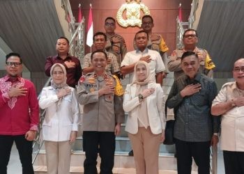 Jajaran Komisi I DPRD Provinsi Gorontalo bersama Kapolda Gorontalo dan anggota, Kamis (7/3/2024) (muhajir/gopos)