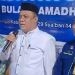 Kepala Kanwil Kemenag Provinsi Gorontalo H. M. Muflih B. Fattah memberikan keterangan terkait hasil pemantauan hilal yang dilakukan oleh tim rukyatul hilal Kanwil Kemterian Agama Provinsi Gorontalo, Ahad (10/3/2024) (muhajir/gopos)