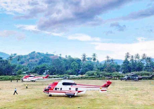 3 Helikopter super didatangkan khusus untuk Presiden Jokowi sudah berada di Provinsi Gorontalo. 