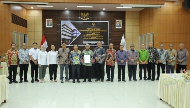 Pemkab Asahan menyerahkan LKPD Unaudited tahun 2023 kepada BPK Perwakilan Sumatera Utara, Rabu (20/03/2024).