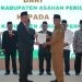 Bupati Asahan Surya melantik pimpinan Baznas Kabupaten Asahan periode 2024-2029, Selasa (5/3/2024).