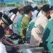 [Foto] Suasana Sholat Idul Fitri di Lapangan Taruna Kota Gorontalo. [Putra/Gopos]