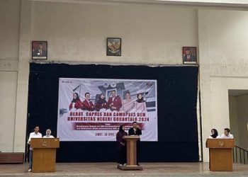 Debat Capres dan Cawapres BEM UNG 2024 Sesi Satu (Fg.Aas Ome/Gopos)