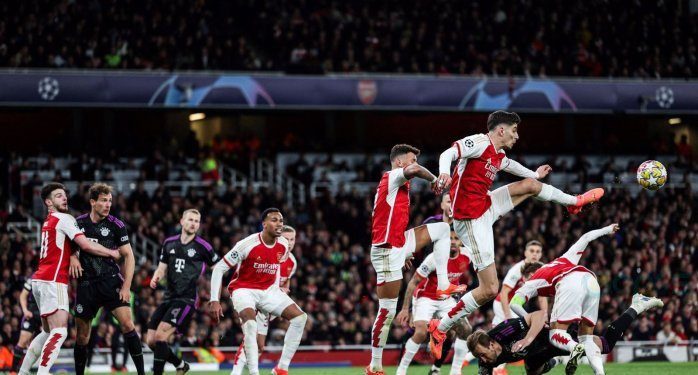 Pertandingan antara Arsenal melawan Bayern Munich. (Foto Akun Twitter Arsenal)