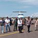 Pemkab Pohuwato, bersama TNI/Polri meninjau lokasi kunjungan kerja Presiden Jokowi untuk meresmikan Bandara Panua Pohuwato, Jumat (19/04/2024).