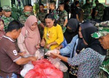 KOREM 133 NWB melaksanakan Baza Murah TNI di Makodim 1304 Kota Gorontalo, Selasa (2/4/2024).
