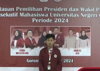 Capt.Pemantauan Pemilihan Presiden dan Wakil Presiden Mahasiswa Universitas Negeri Gorontalo. [Tangkapan Layar]