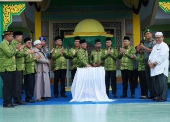Bupati Asahan Surya saat membuka MTQ ke 55 tingkat Kabupaten Asahan, Rabu (24/4/2024).