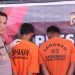 Kapolres Pohuwato, AKBP Winarno melakukan konfrensi pers penangkapan dua pelaku pencurian 12 dinamo di wilayah Pohuwato.