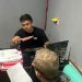 Petugas Sat Reskrim Polresta Gorontalo Kota melakukan pemeriksaan terhadap YS terduga penikaman ayah angkatnya.(dok. Humas Polresta Gorontalo Kota)