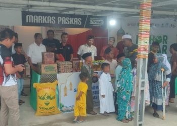 SDB 02 Polres Pohuwato bantu Masjid 3 M Pohuwato, berlangsung di Masjid 3M, Sabtu (6/4/2024).
