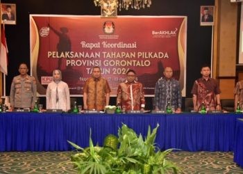 Pelaksanaan Rakor persiapan tahapan PIlkada Gorontalo Tahun 2024 (dok. go.net)