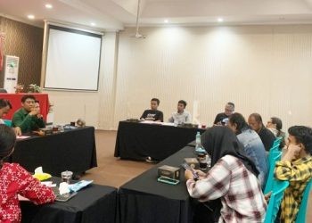 Monev mahasiswa magang Jurusan Ilmu Komunikasi UNG (iya/gopos)
