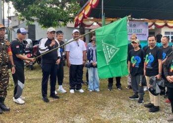 Pelepasan peserta jalan Sehat dalam kegiatan Harlah GP Ansor ke-90 di Provinsi Gorontalo. foto hms/ansor Gorontalo