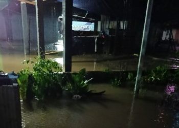 banjir bandang melanda kecamatan Tolinggula, Gorontalo Utara, Ahad (7/4/2024).