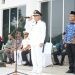 Bupati Asahan Surya saat memimpin upacara peringatan Hari Otonomi Daerah ke 28, Kamis (25/4/2024).