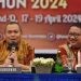 Penjabat Gubernur Gorontalo, Ismail Pakaya (kiri) bersama Ketua KPU Provinsi Gorontalo (kanan) pada rakor tahapan pilkada Gorontalo bersama forkopimda (dok. read)