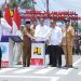 Presiden Joko Widodo resmikan pelaksanaan inpres jalan daerah Kota Tanjung Balai Provinsi Sumatera Utara, Kamis (14/3/2024).