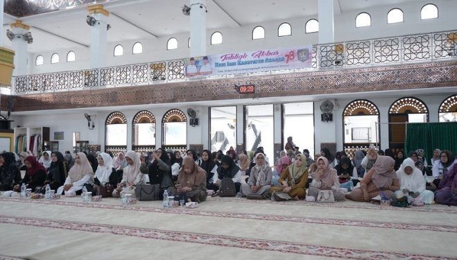 Tabligh Akbar dalam rangka menyambut hari jadi Kabupaten Asahan ke 78 yang digelar di Masjid Agung Achmad Bakrie Kisaran, Rabu (17/4/2024).