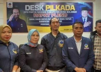 rapat pleno Desk Pilkada Partai NasDem di Render Studio Kamis (9-5-2024).