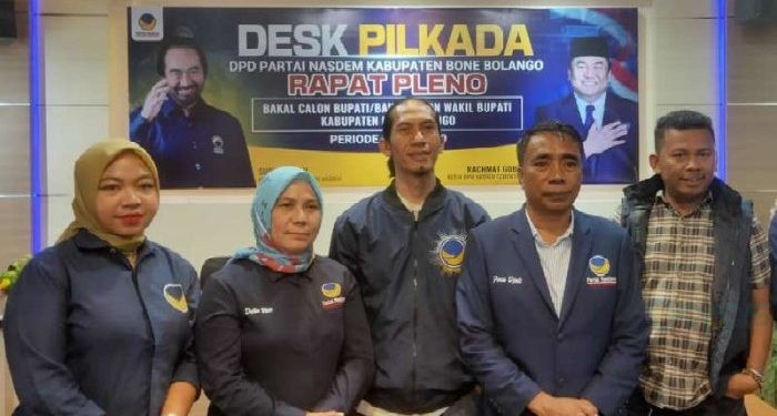 rapat pleno Desk Pilkada Partai NasDem di Render Studio Kamis (9-5-2024).